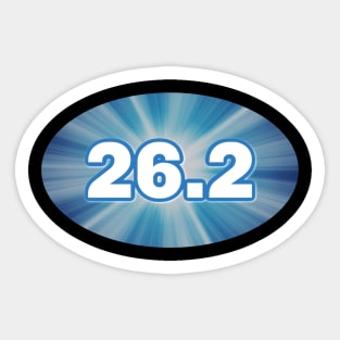 Marathon Blue Light Stream Design for Runners 26 2 Sticker